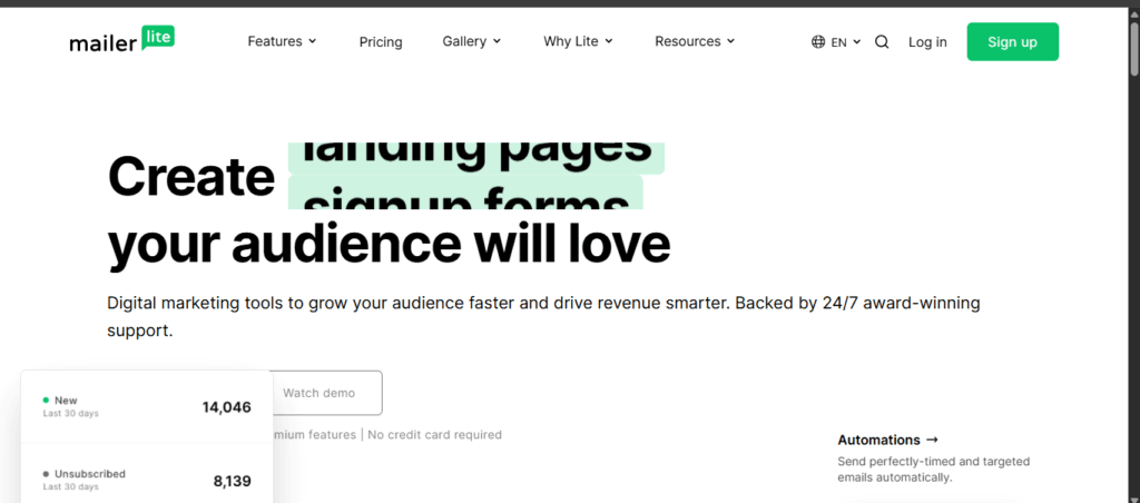 Top 5 Email Marketing Tools for Small Businesses in 2025 1 Screenshot 2025 04 11 170629